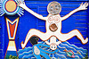 Birth blue wallpainting - CC Licensed - //www.flickr.com/photos/thomashawk/2328541352/
