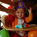 River Aidan jarig, 1-jaar met verjaardagskroon